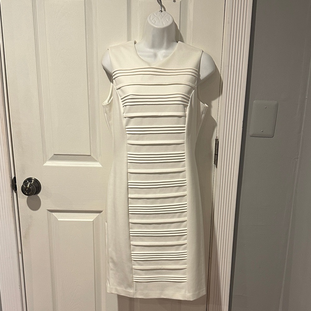 Calvin Klein Ivory Sleeveless Mini Dress